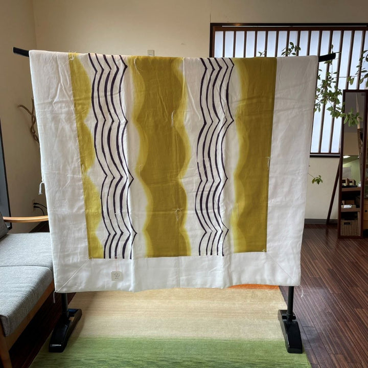 手描き 麻綿 肌掛けふとん(深紫) - 睡眠屋