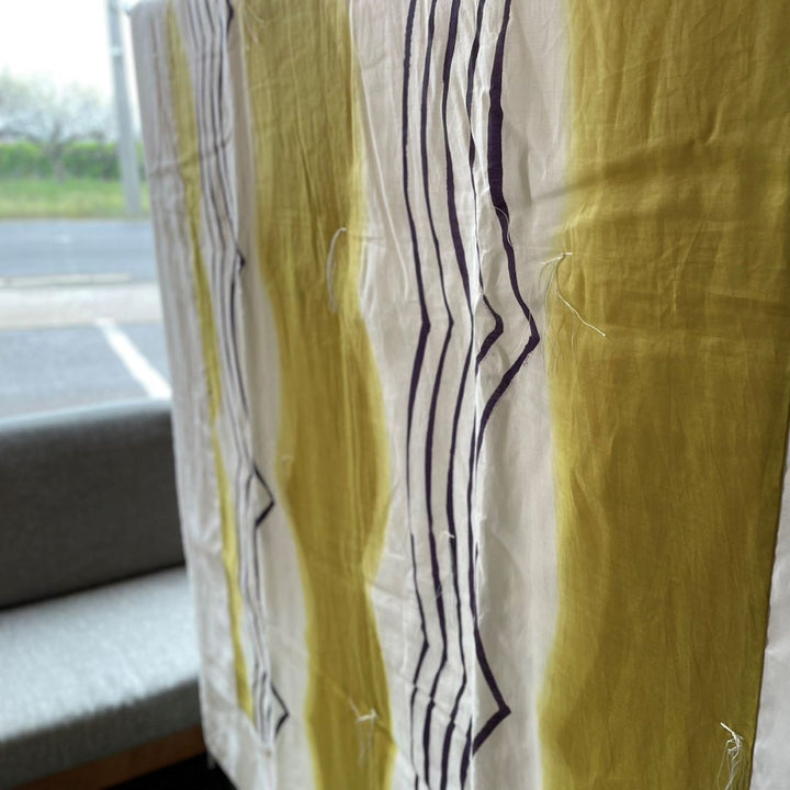 手描き 麻綿 肌掛けふとん(深紫) - 睡眠屋