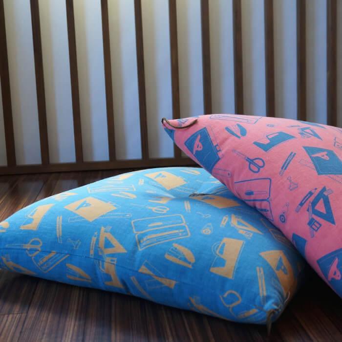 先染め木綿座布団 文房具 - 睡眠屋