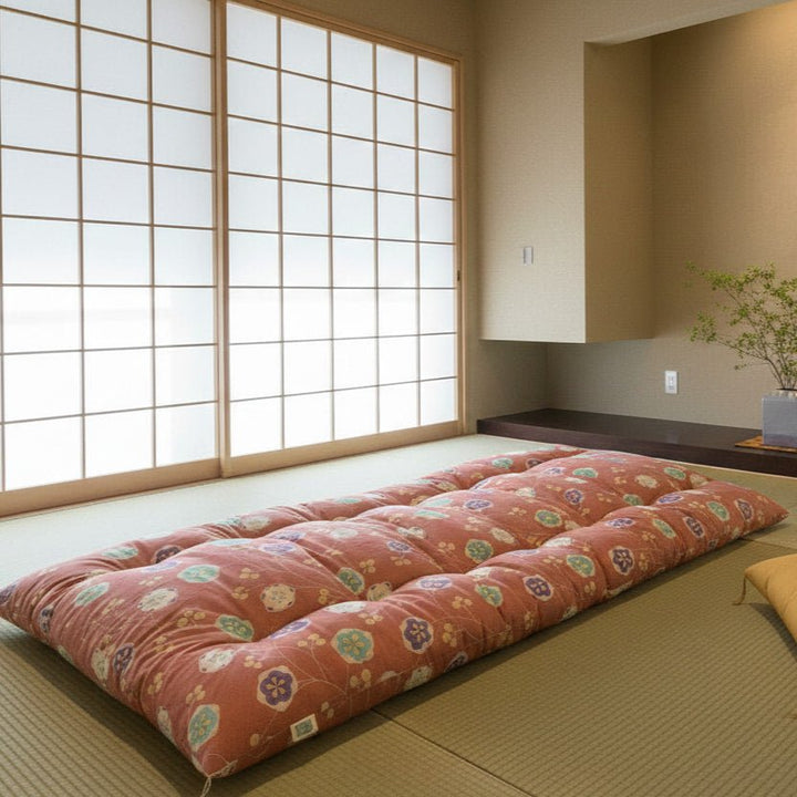 【打ち直し】あわうめ柄 敷布団 - 睡眠屋