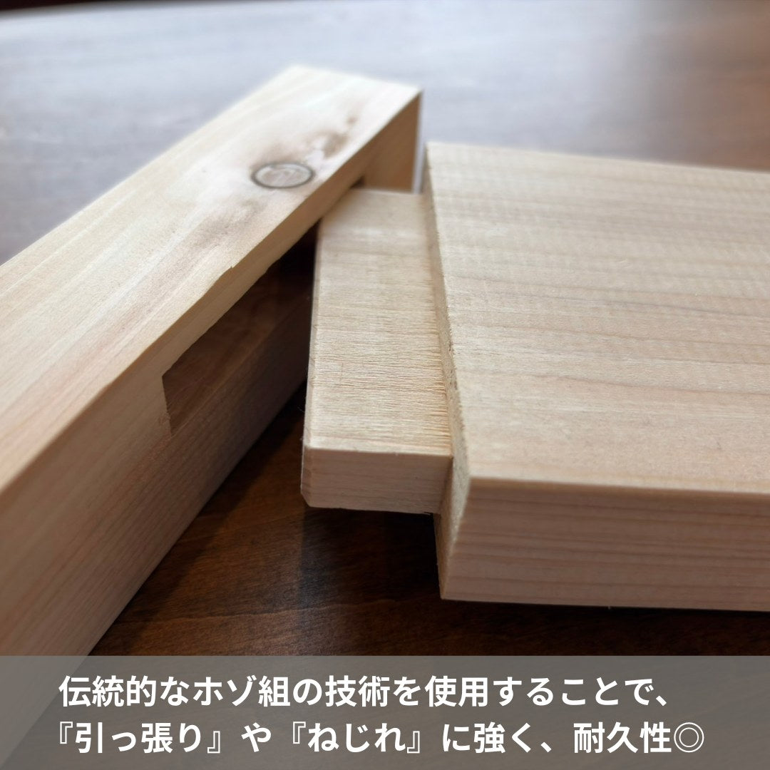 ベッドフレーム-ニューレグルス-国産ひのき無垢材-ホゾ組-睡眠屋