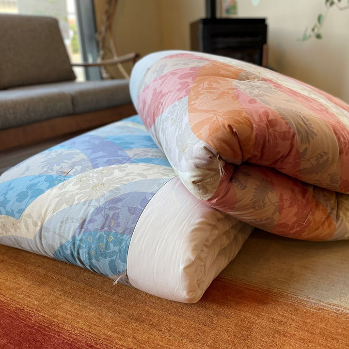 【打ち直し】ちりめん柄 掛布団 - 睡眠屋