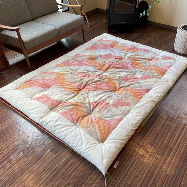 【打ち直し】ちりめん柄 掛布団 - 睡眠屋