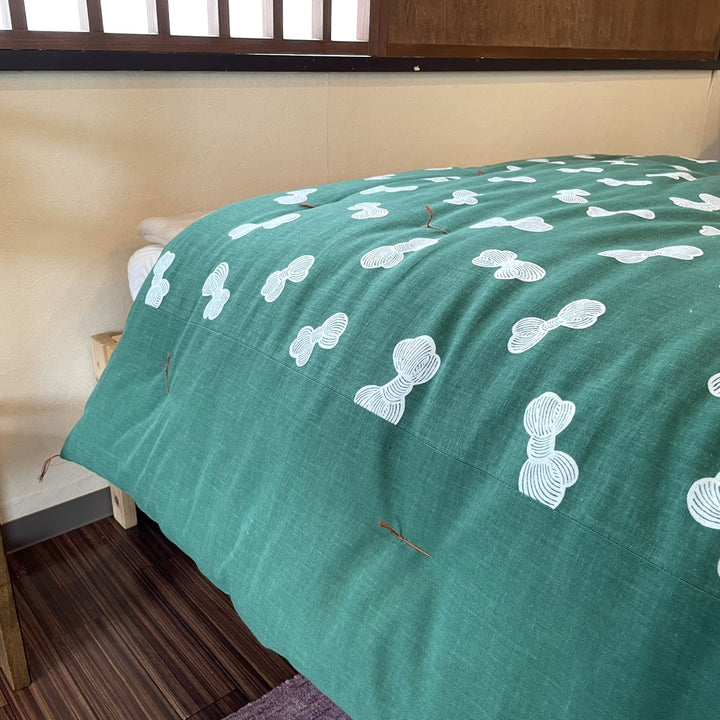 綿布団-打ち直し-むら糸木綿-柄あそび-睡眠屋-サイド