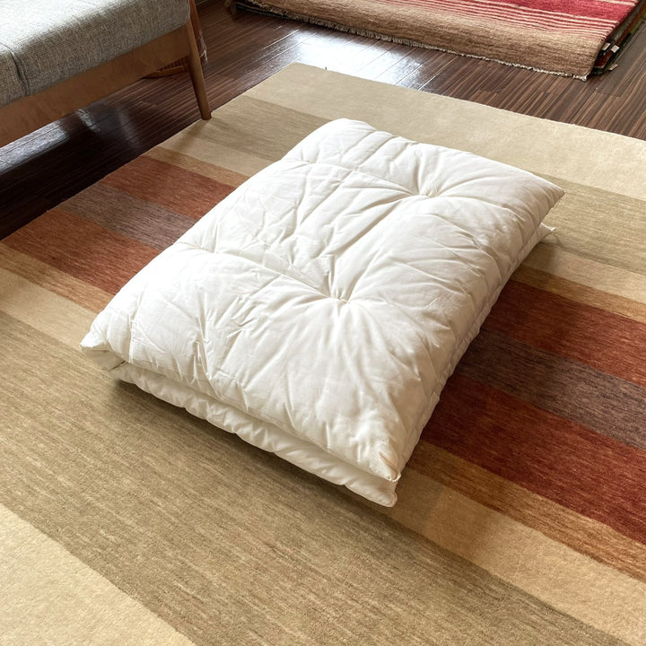 【試作品】保育園用　敷布団　無地（85×130㎝・綿100％・増量タイプ） - 睡眠屋