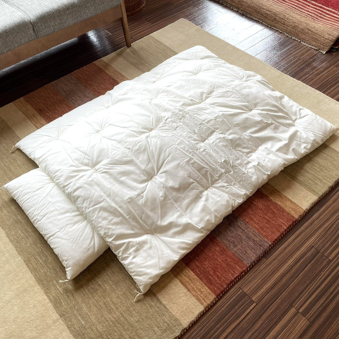 【試作品】保育園用　掛布団　無地（100×120㎝・防ダニポリエステル綿） - 睡眠屋