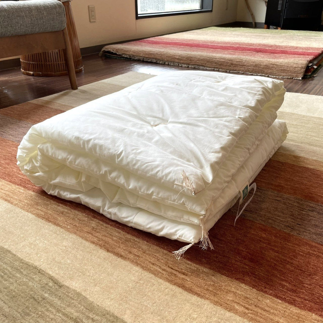 【試作品】保育園用　掛布団　無地（100×120㎝・防ダニポリエステル綿） - 睡眠屋