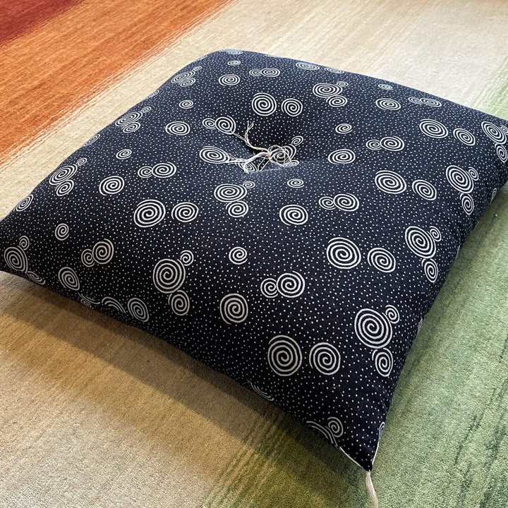 【廃番品処分】むら糸もめん座布団 うずまき-睡眠屋